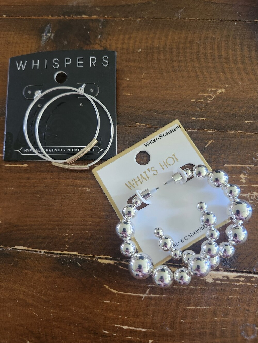 ✨ NWT Lightweight Style Large Silver - Tone Earrings Set - 2 Pairs ✨ Very Y2k